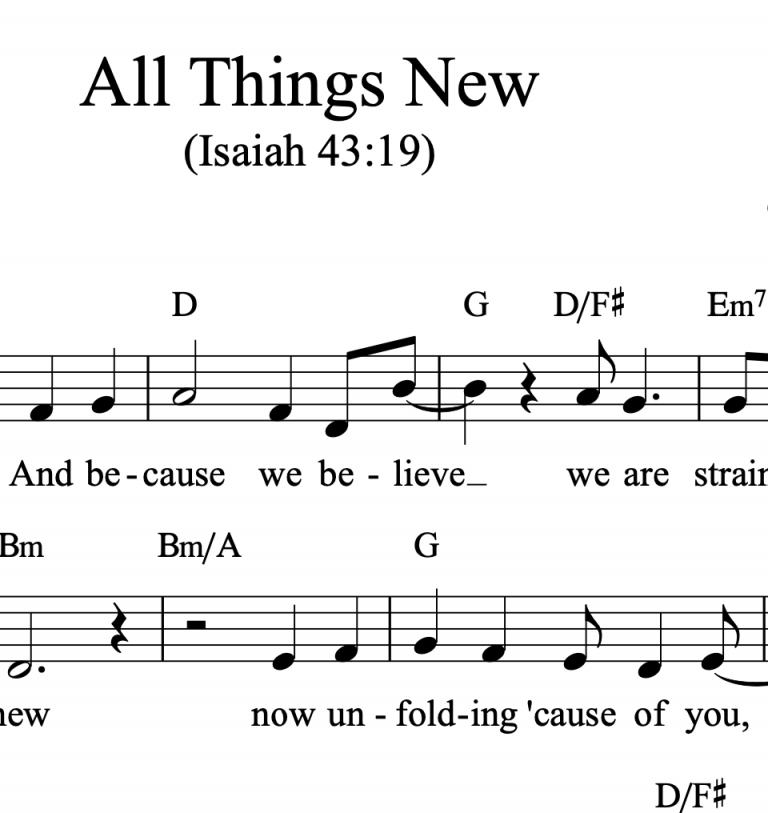 All Things New - lead sheet - Christopher Grundy